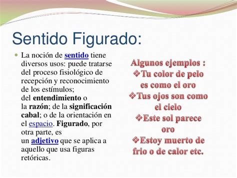 Sentido Figurado Exemplo - Presentacion Sentido Figurado 3° Basico B