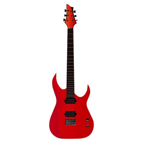 Guitarra El Ctrica Roja De Vector Sobre Un Fondo Blanco Vector Premium