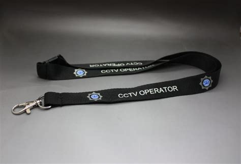 Sia Cctv Operator Black Neck Lanyard With Logo Hw176 Hire Witness