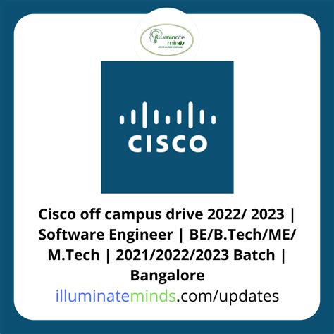 Cisco Off Campus Drive 2022 2023 Software Engineer BE B Tech ME M