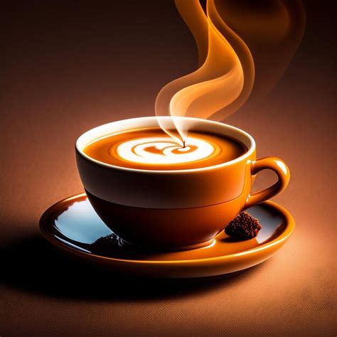 Premium AI Image Coffee Cup With Smoke Coming From It Generated Ai