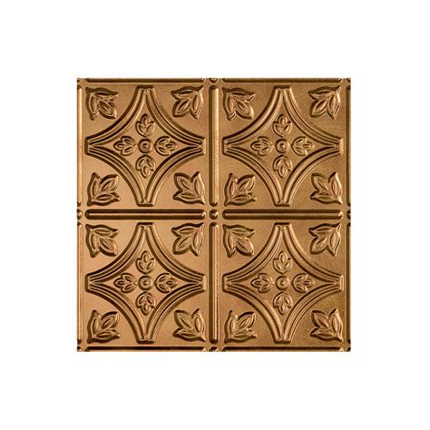 Fasade Easy Installation Traditional 1 Antique Bronze Glue Up Ceiling Tile Ceiling Panel 12 X