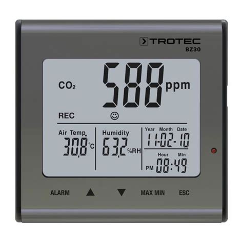 TROTEC BZ30 Thermo hygromètre enregistreur de CO2 Cdiscount Bricolage