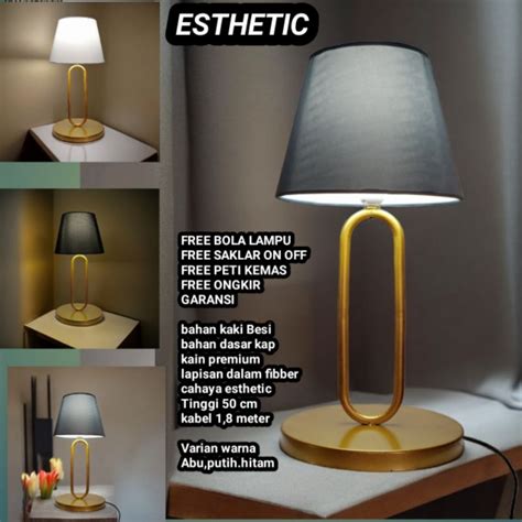 Jual Lampu Estetick Meja Kamar Tidur ADL Lampu Tidur Aesthetic Lampu