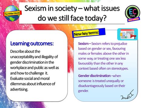 Sexism In Society Pshe Teaching Resources