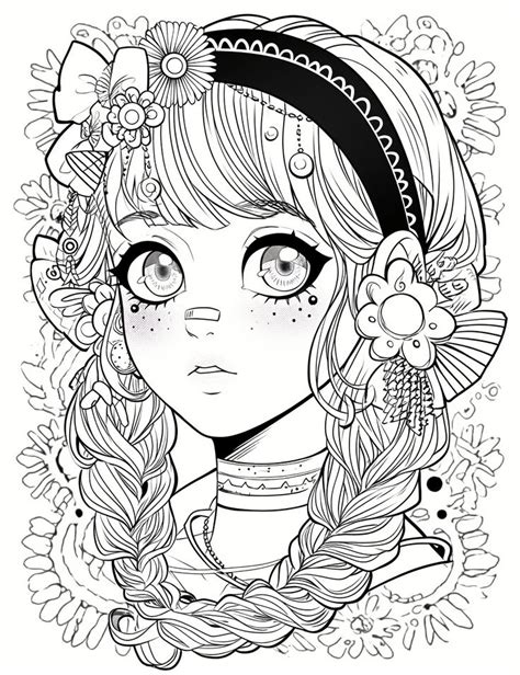 Decora Girl Cute Coloring Page Libros Para Colorear Dibujos Fáciles