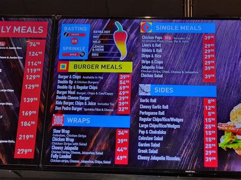 Menu At Pedros Lenasia Restaurant Lenasia