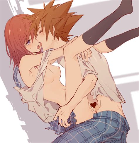 Rule 34 1boy Against Wall Breasts Brown Hair Female Kairi Kingdom Hearts Kingdom Hearts Ii