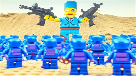 Principle Skinner Vs Biggest Lego Army Of Swords Shields