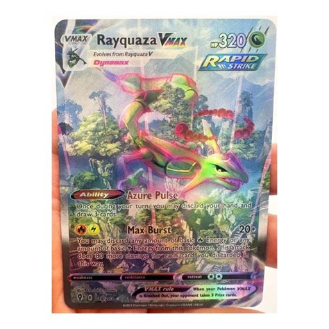 Pokemon English Rayquaza VMAX Charizard Glaceon Relief Effect Toys