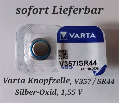 VARTA Silber Oxid Uhrenzelle V357 SR44 1 55 Volt Kaufen Auf Ricardo