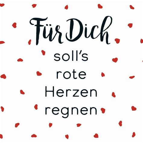 Postkarte Für dich soll s rote Herzen regnen Herzen TrendSet