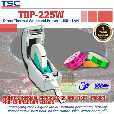 Jual TSC TDP225W WRISTBAND THERMAL PRINTER GELANG KONSER PASIEN