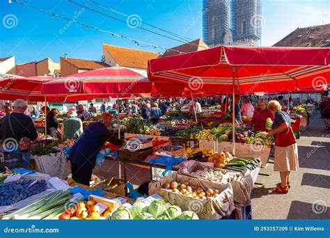 Dolac Market Is Zagrebs Main Open Air Farmers Market With The Typical