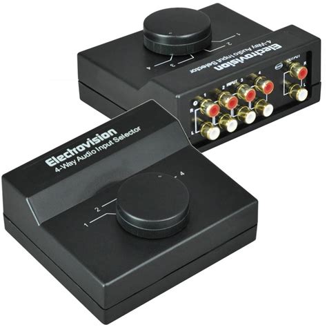 Soundlab 4 Way Stereo Audio Input Selector Switcher