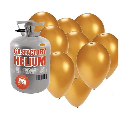 Tankje Met Helium Met Gouden Ballonnen Fun En Feest