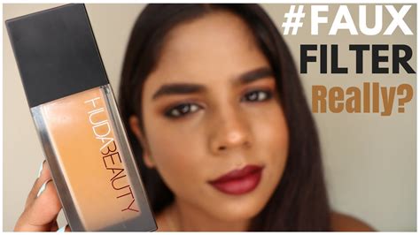 Huda Beauty Faux Filter Foundation Swatches Demo And Review Indian