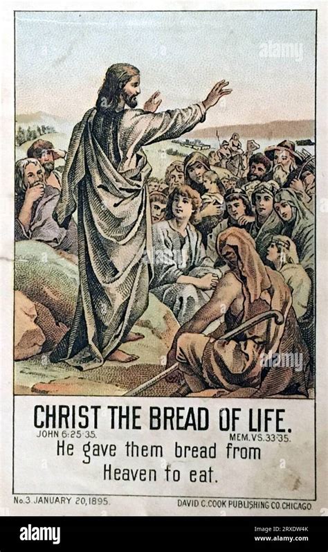 Bible card art: Christ the Bread of Life Stock Photo - Alamy