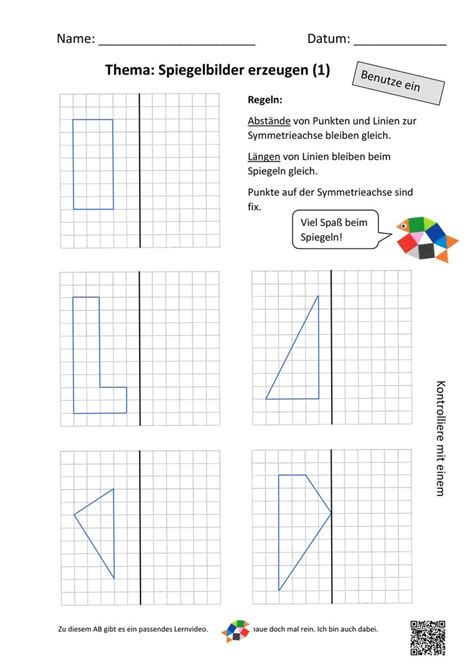 Symmetrie Grundschule Arbeitsblätter