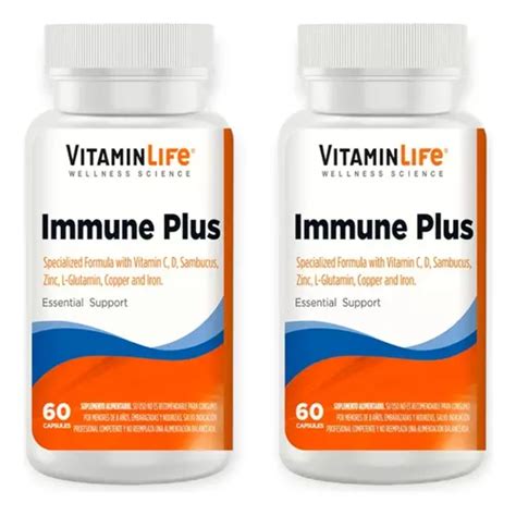 Frascos Immune Plus Multivitaminico Caps C U Vitaminlife Cuotas