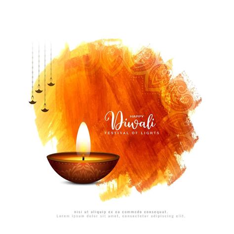 Beautiful Happy Diwali Festival Decorative Background With Diya