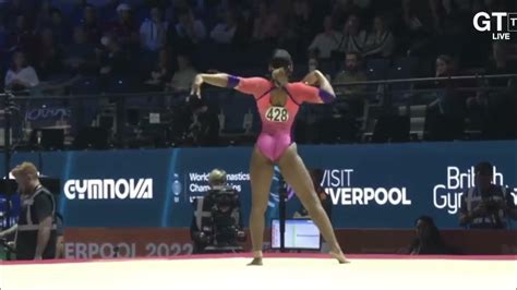 Rebeca Andrade Floor Qf World Championships Liverpool 2022 Youtube