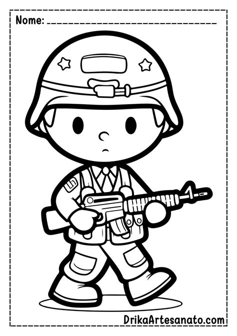 50 Desenhos de Soldados para Colorir Grátis em PDF