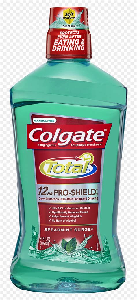 Colgate Total Pro Shield Alcohol Free Mouthwash Spearmint Hd Png