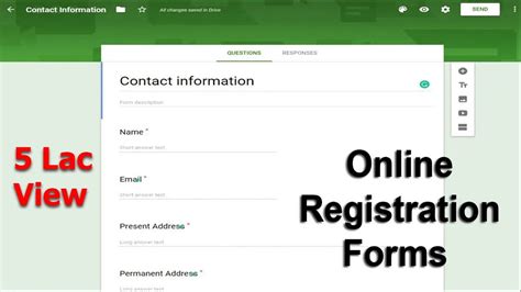 How To Create Online Registration Form Using Google Docs Forms YouTube