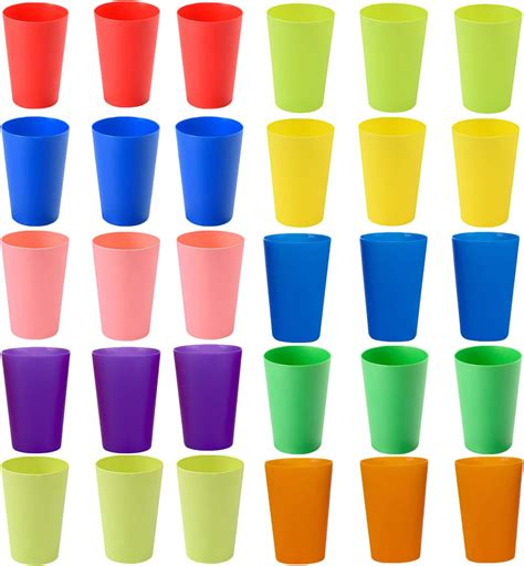 PALUDO 30 Pezzi Bicchieri Di Plastica Riutilizzabili 260 Ml Bicchieri