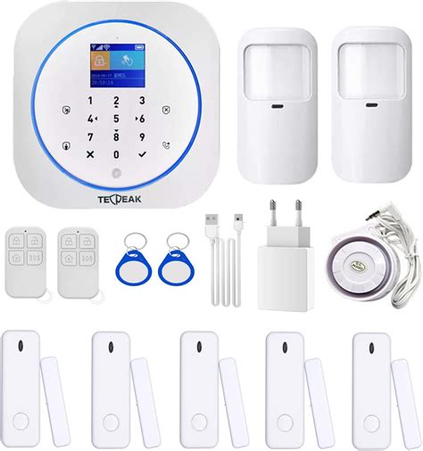 Tecpeak Sistema De Alarma Dom Stica Inal Mbrica Kit De Alarma Wifi Gsm