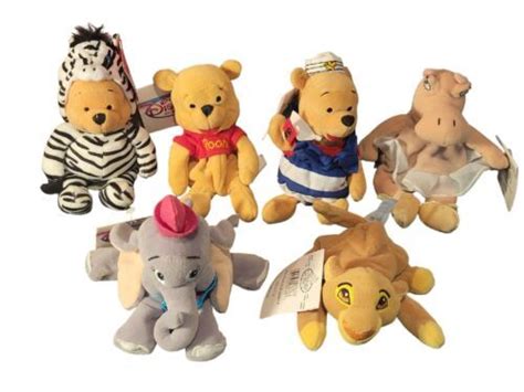 Disney Store Winnie The Poohs Dumbo Simba Hippo Fantasia Bean Bag Plush ...