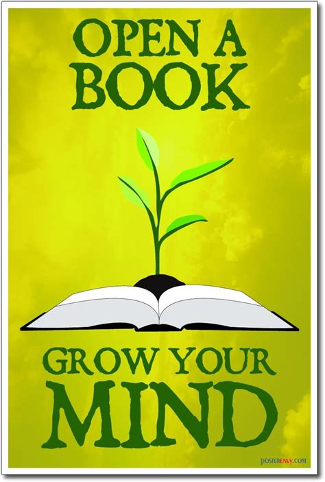 Open A Book Grow Your Mind New Classroom Motivational