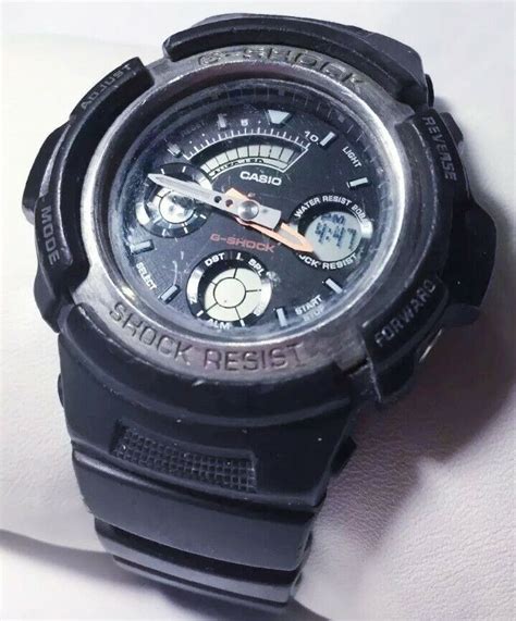 Casio G Shock Watch 4778 Aw590 Digital Analog 200m Steel Silver Bezel