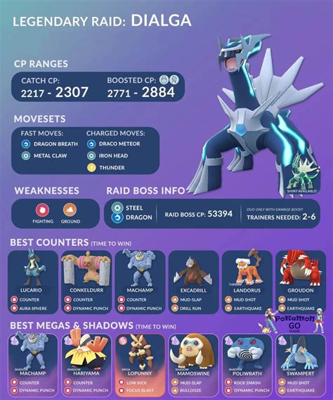 Dialga Raid Hour in Pokémon GO - Dialga Raid Hour