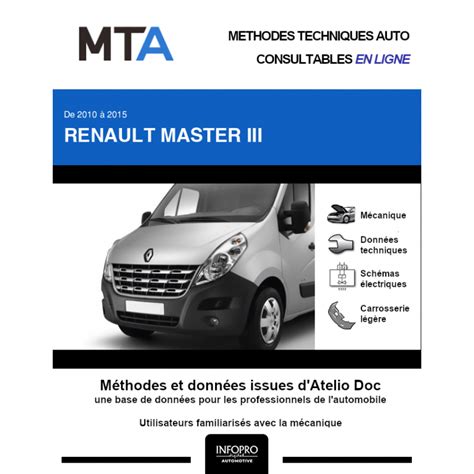 Mta Renault Master Iii Phase Plateau Double Cabine Portes