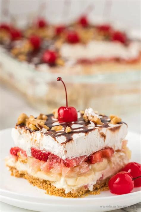 Banana Split Cake Recipe Video Easy No Bake Banana Split Cake