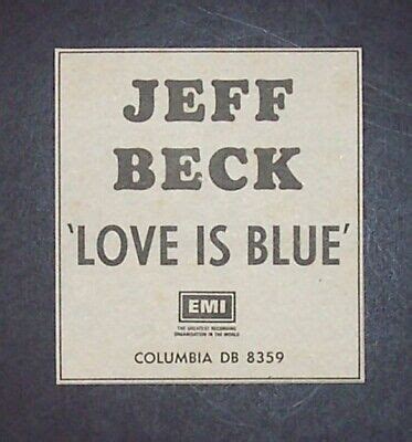 Jeff Beck Love Is Blue Mini Poster Type Ad Paul Mauriat L Amour