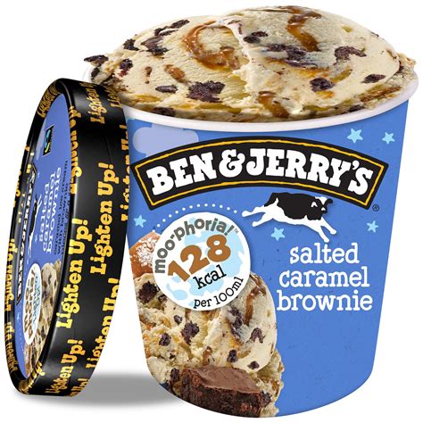 Ben And Jerrys Moo Phoria Salted Caramel Brownie Ice Cream Tub 500ml