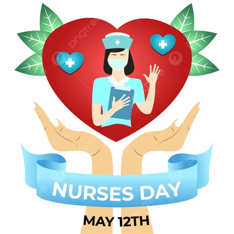 World Nurses Day Vector Hd Png Images Heart With Leaf For World Nurses Day Medical Nurse