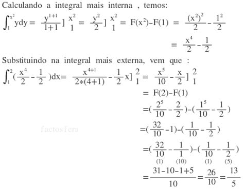 Exercícios resolvidos de integral dupla