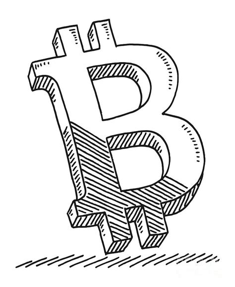 Bitcoin Symbol Drawing Drawing By Frank Ramspott Pixels