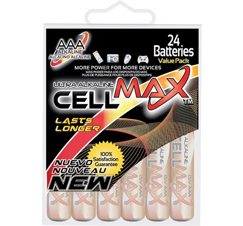 Cellmax Aaa Ultra Alkaline 24 Piece Hard Pack Value Max Products