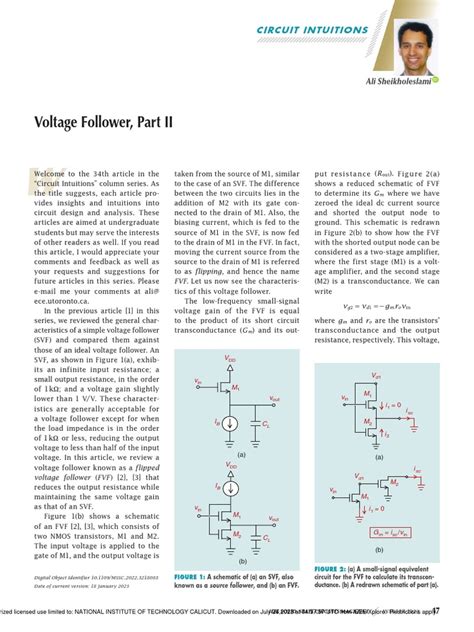 Voltage Follower Part II Circuit Intuitions | PDF | Amplifier | Field Effect Transistor