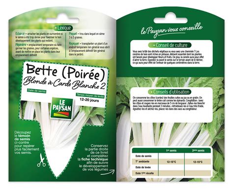 Poiree Blonde A Carde Blanche Le Paysan Semences Et Accessoires Pour Auxiliaires Du Jardin
