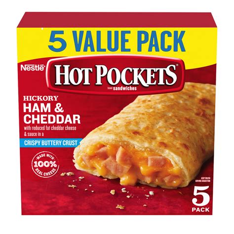HOT POCKETS Frozen Snack Hickory Ham Cheddar Frozen Sandwiches Walmart Walmart