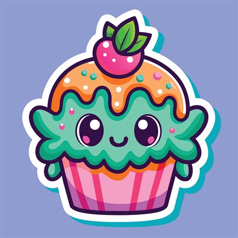 cute trending and aesthetic sticker illustration 45343396 Vector Art at ...