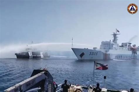 Philippines Accuses Chinese Coast Guard Of Shooting Water Cannon At Its