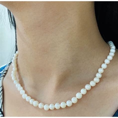 Palawan South Sea Pearls Necklace Choker Dainty Pure K Yg Clasp Lock