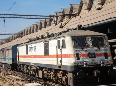 The Name Indian Railway Bhartiya Rail Written on a Passenger Coach. Indian Railway is Fourth ...